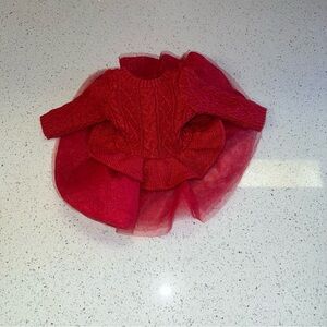 American Girl x Something Navy Crimson Sparkle Sweater Dress for 18-inch Dolls